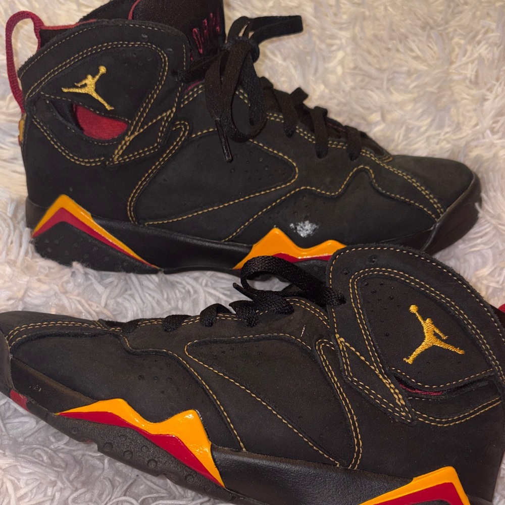 Black and Red High-Top Jordan Sneakers